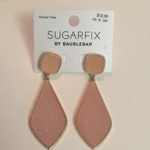 Sugarfix Gold Tone Druzy Drop Dangle Earrings